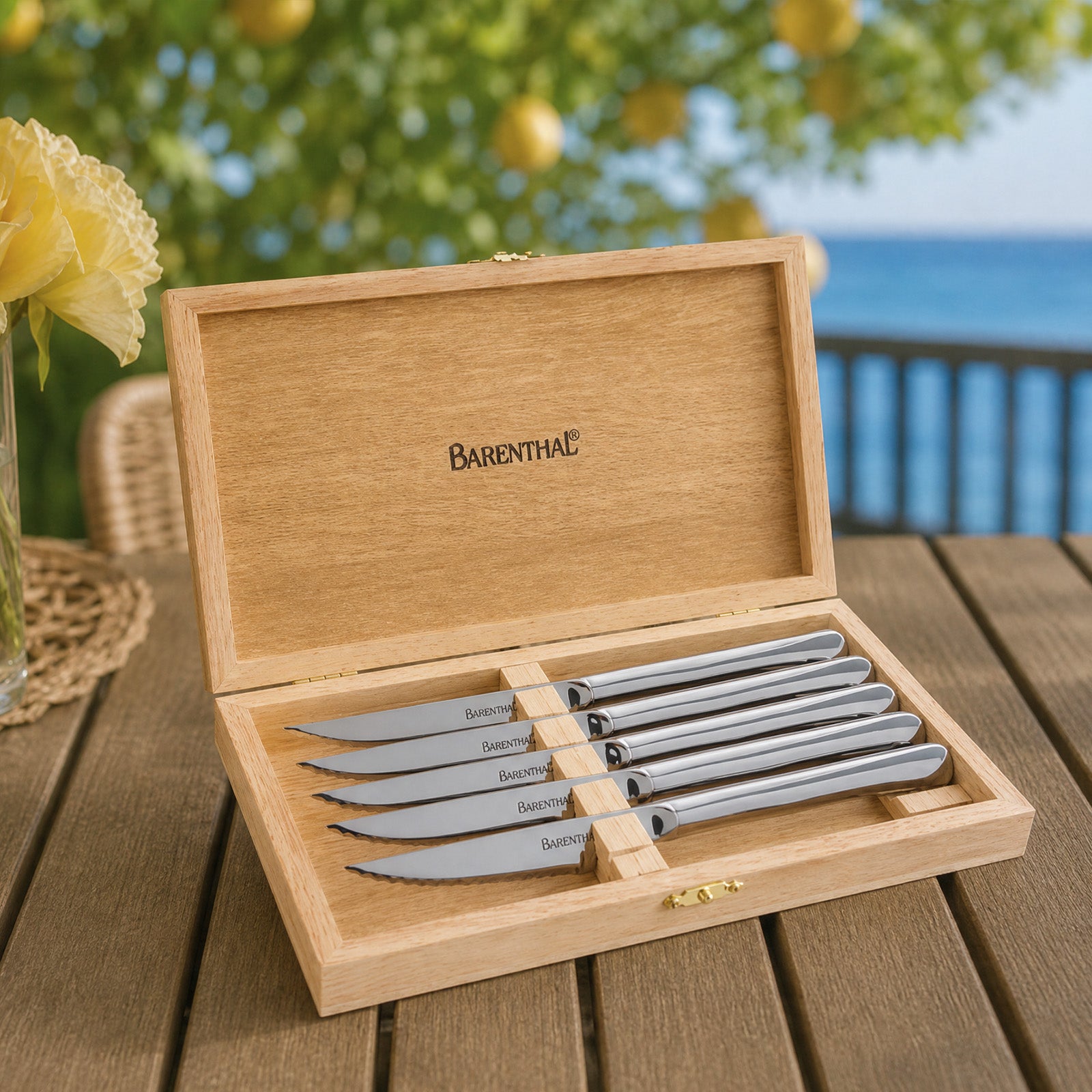 Barenthal 6-Piece Steak Knife Set with Wooden Storage Chest