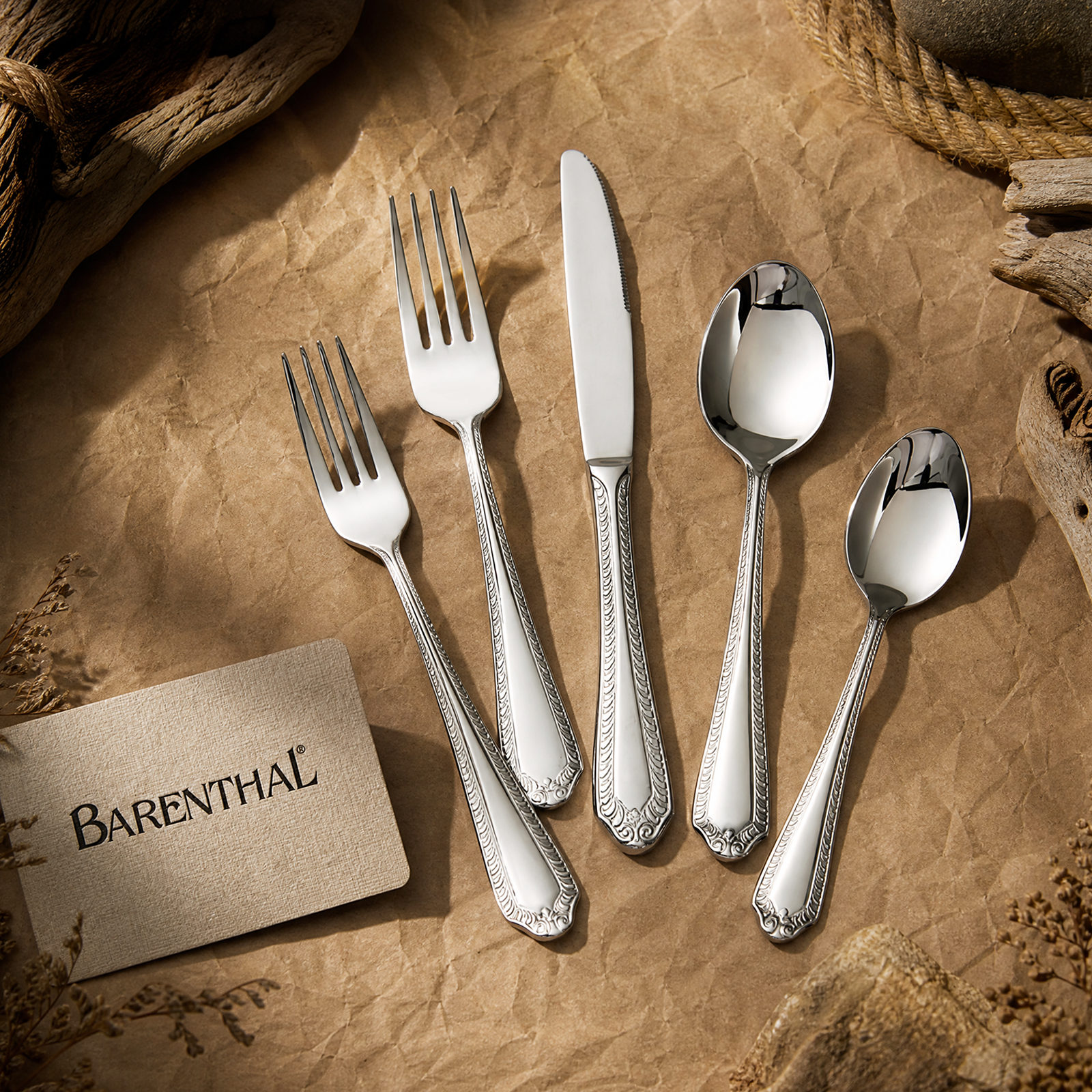 Fiori 20-Piece Silverware Set, Service for 4