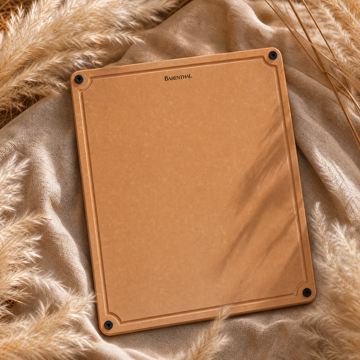 Barenthal Eco-Friendly XL Reversible Cutting Board for Kitchen Meal Prep & Serving, with Non-Slip Feet and Juice Groove, Dishwasher Safe