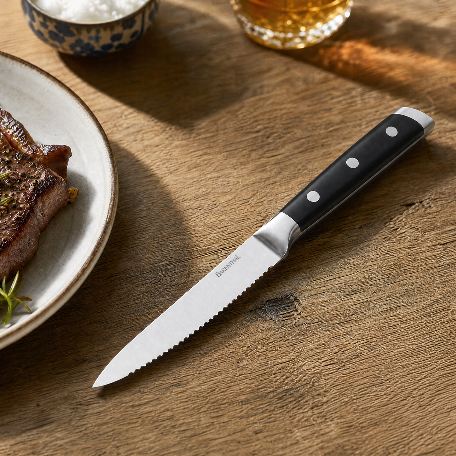 Barenthal 6-Piece Classic Serrated Steak Knife Set, German Stainless Steel