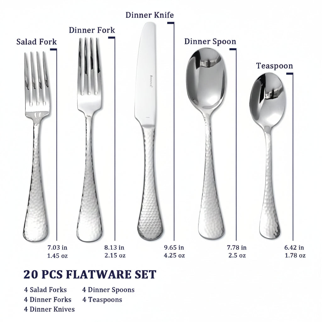 Bastia 20-Piece Silverware Set, Service for 4