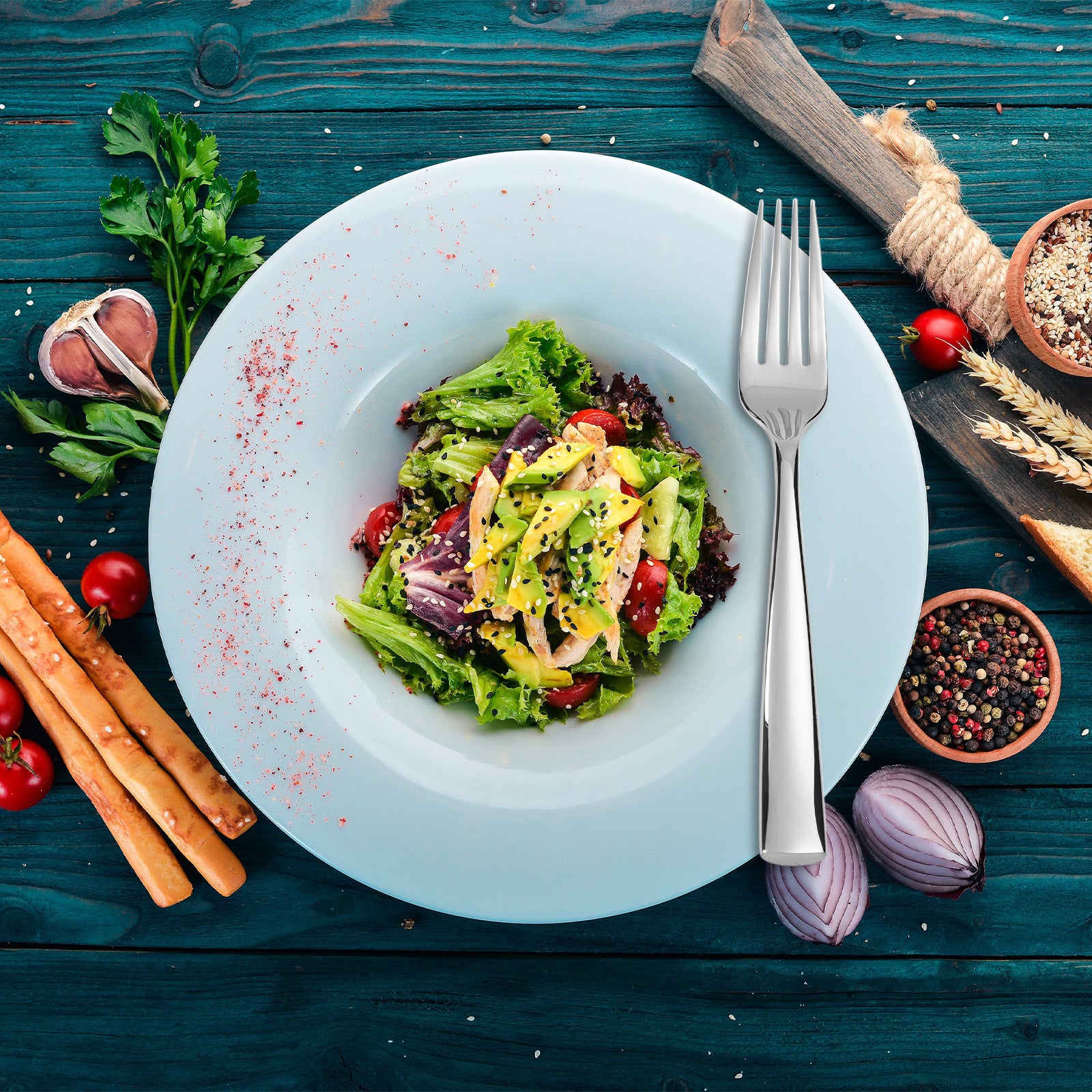 Coutour Dinner Forks, Set of 4