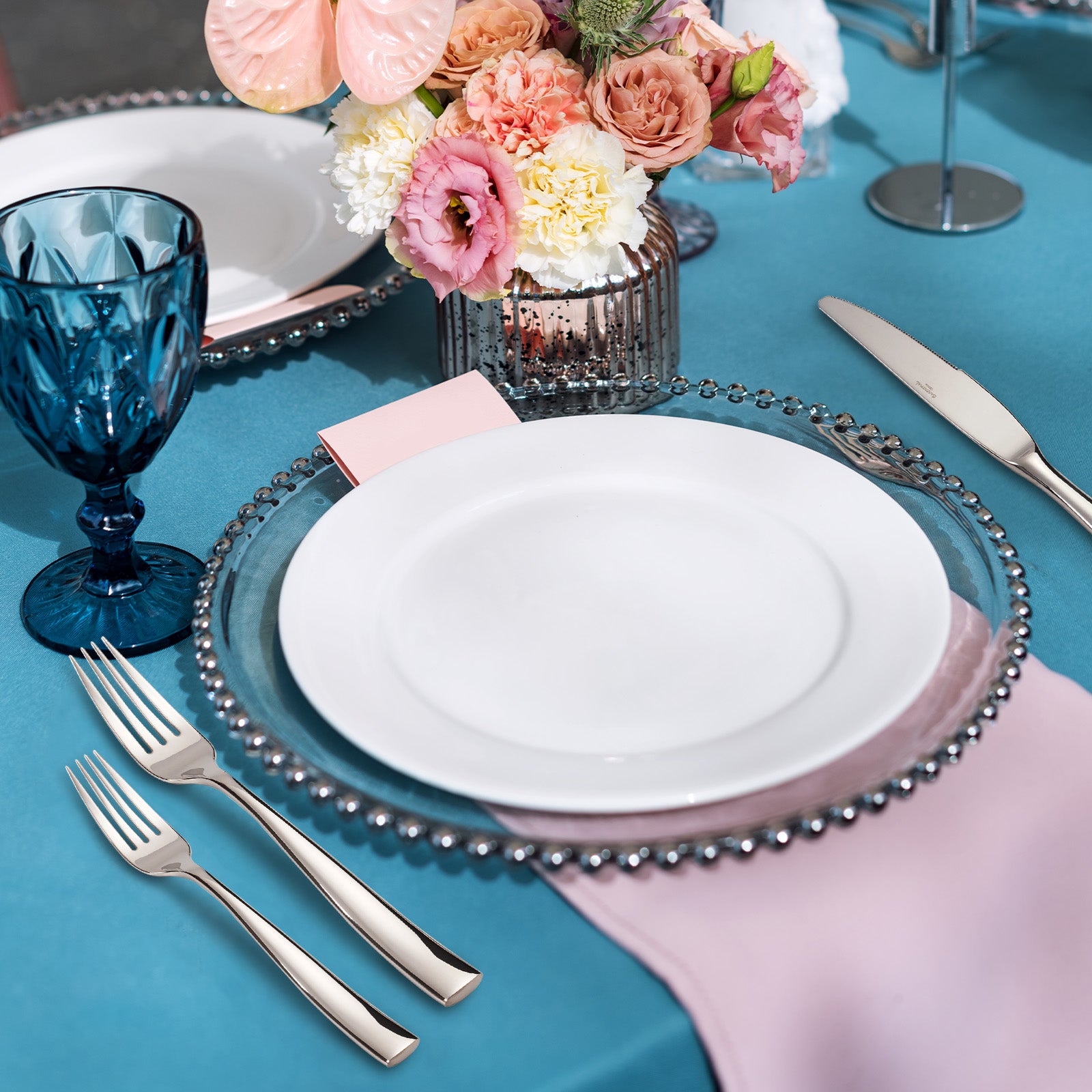 Barenthal Marin Dinner Fork, Silver Stainless Steel Flatware, Featuring a Glossy Multi-Tine Design for Formal Dining
