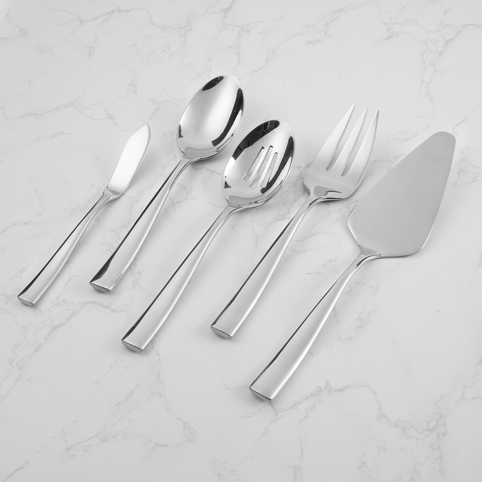 Barenthal Marin Mirror 5-Piece Tableware Set, featuring sleek metallic surface and elegant design details