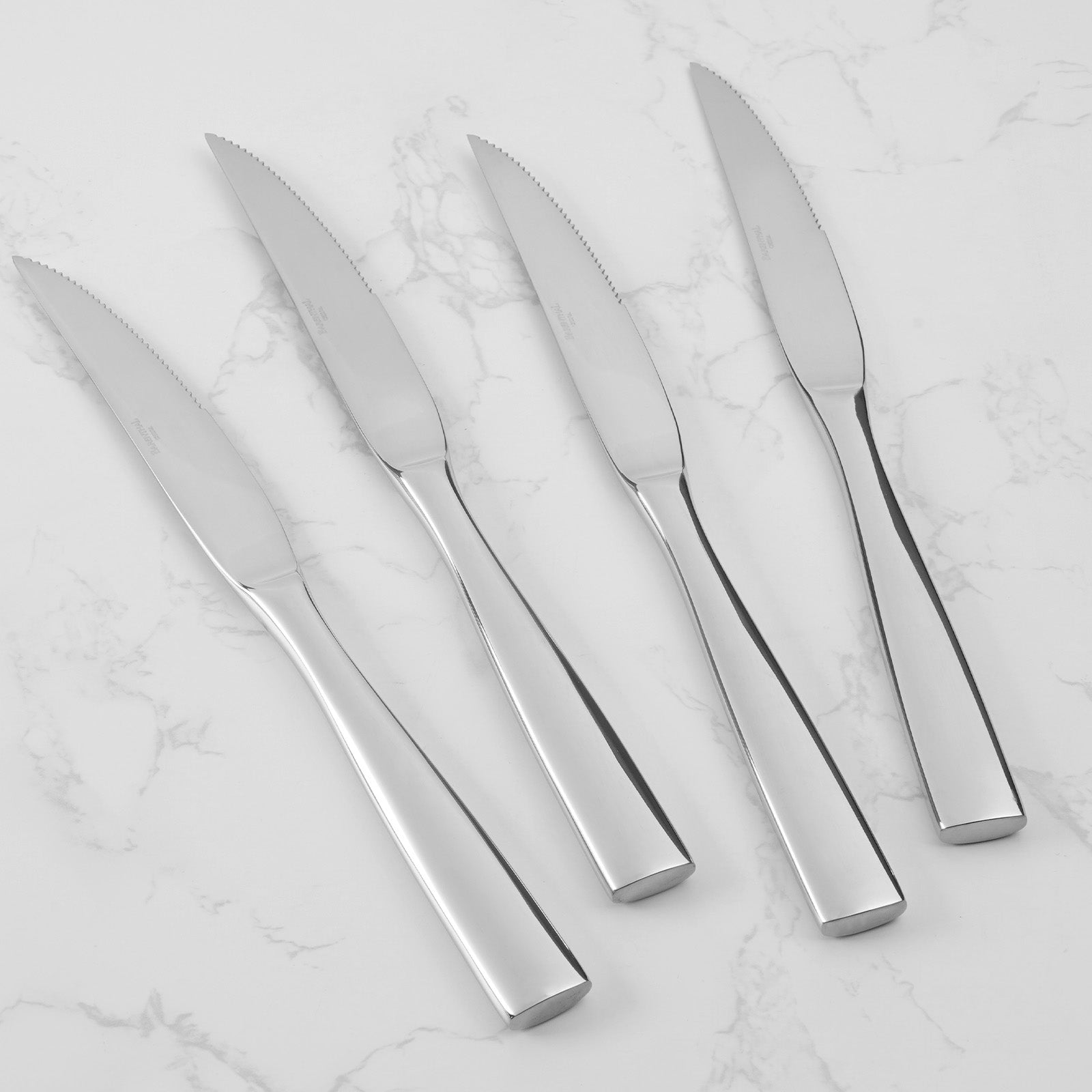 Barenthal Marin Mirror Finish Steak Knife Set, 4 Pieces Stainless Steel Cutlery, Smooth Blade & Ergonomic Handle
