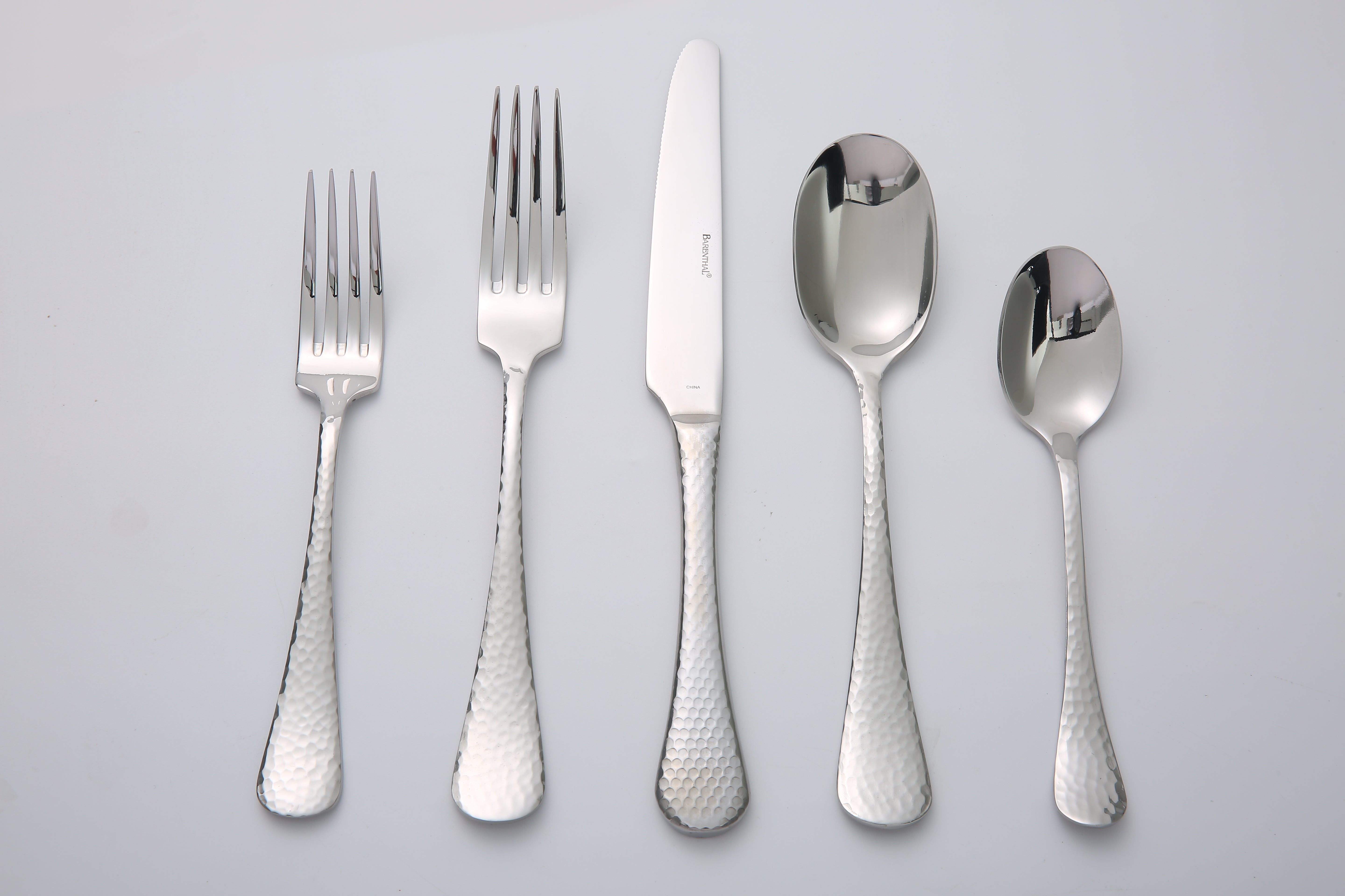 Bastia Barenthal Luxury Stainless Steel Flatware Set, 20 pieces for 4 people, dishwasher safe, heavy-duty silver tableware set.