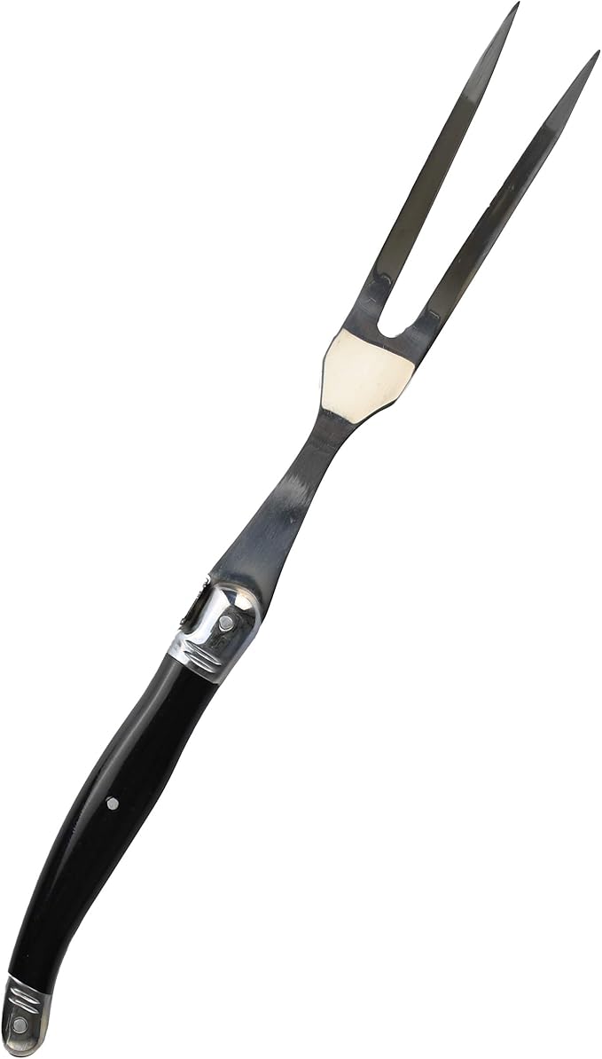 Barenthal 18/10 stainless steel carving fork and knife set, includes 2 pieces, showcasing the fine details of high-quality kitchen cutlery and carving tools.