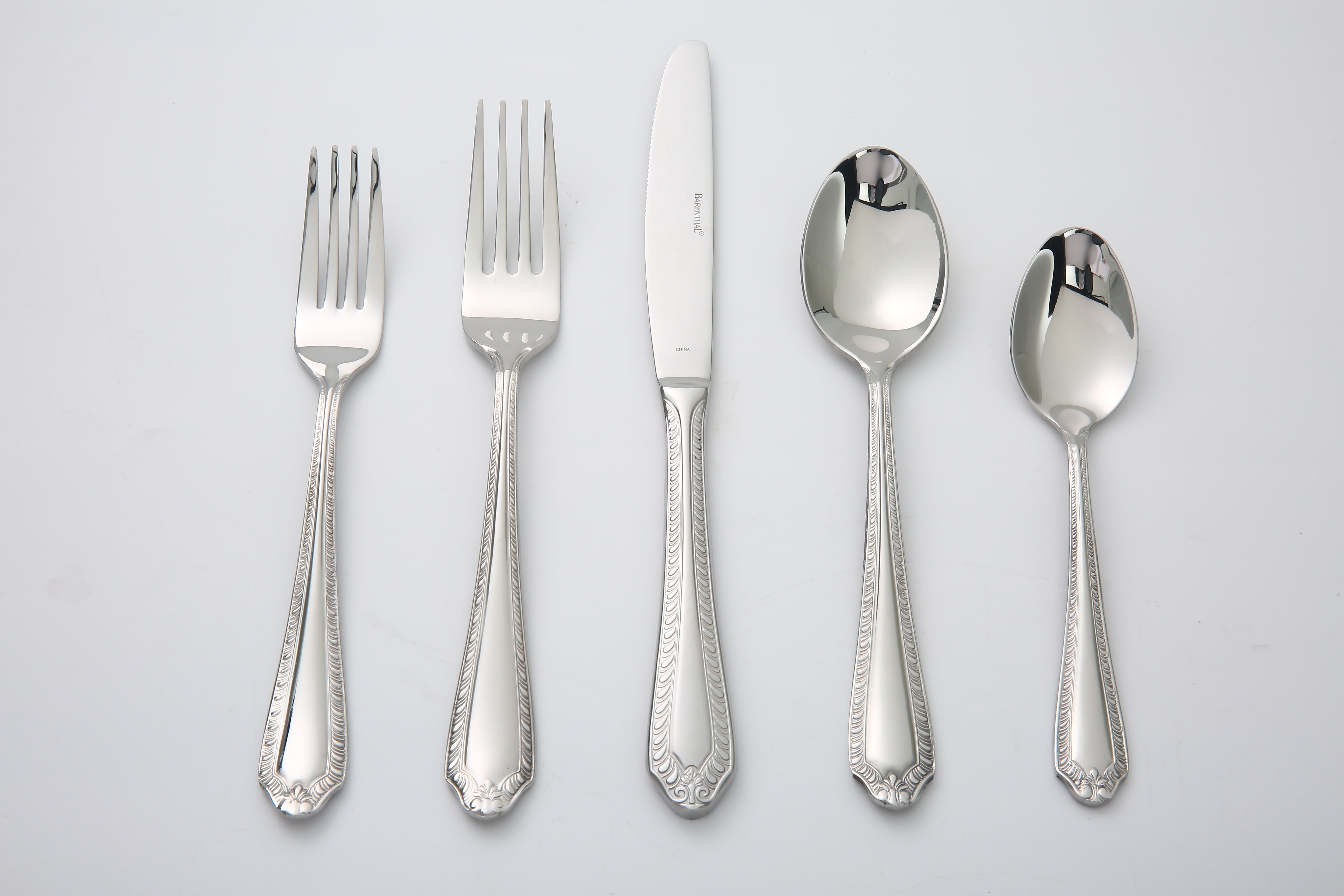 Fiori 20 pieces for 4, Barenthal-Luxury Heavy Duty Silverware Set for 4, Dishwasher Safe
