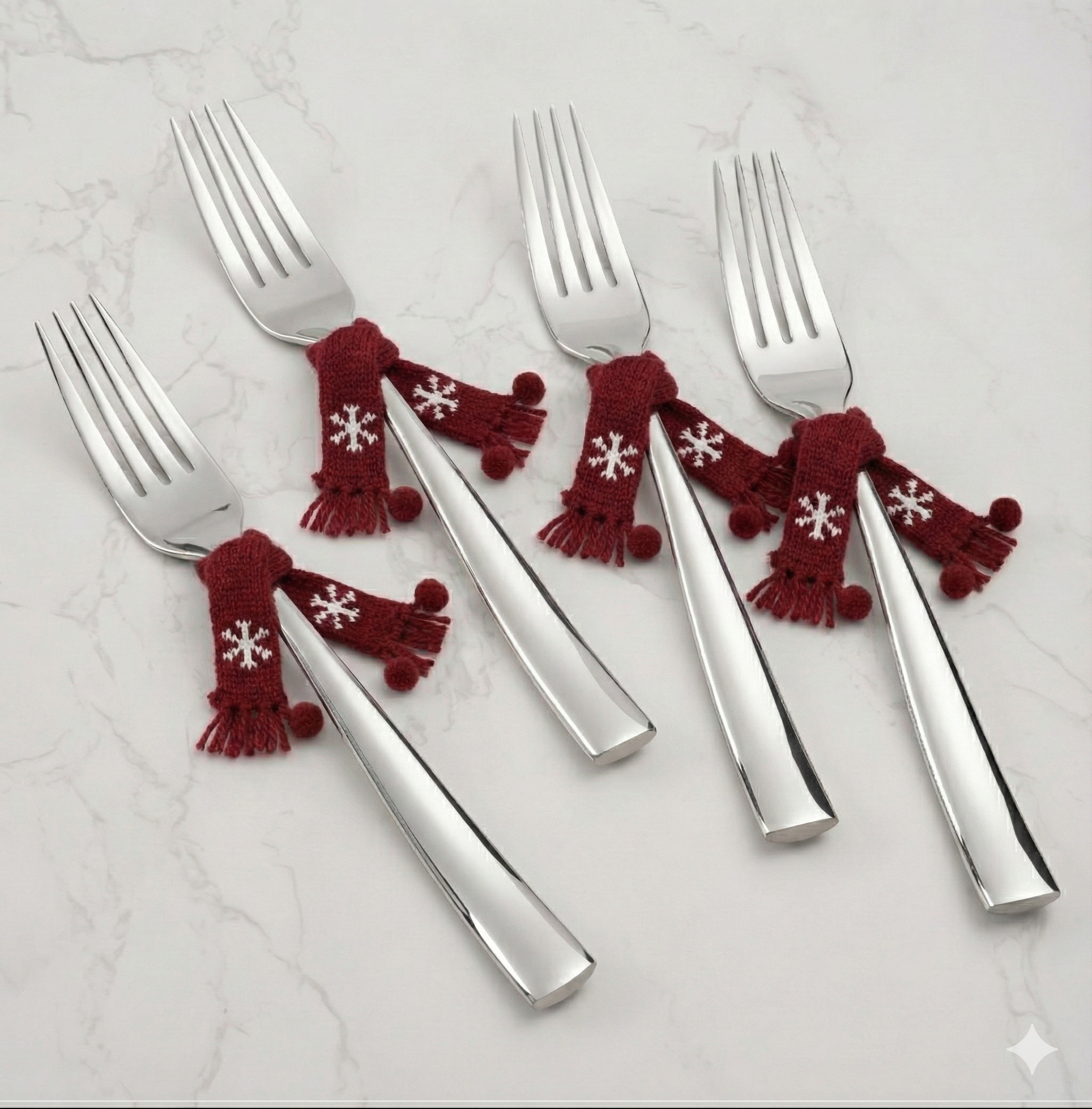 Coutour Dinner Forks, Set of 4