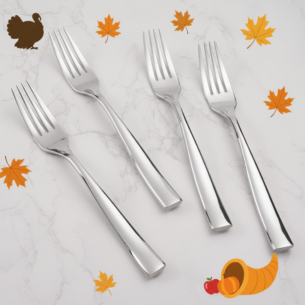Coutour Dinner Forks, Set of 4