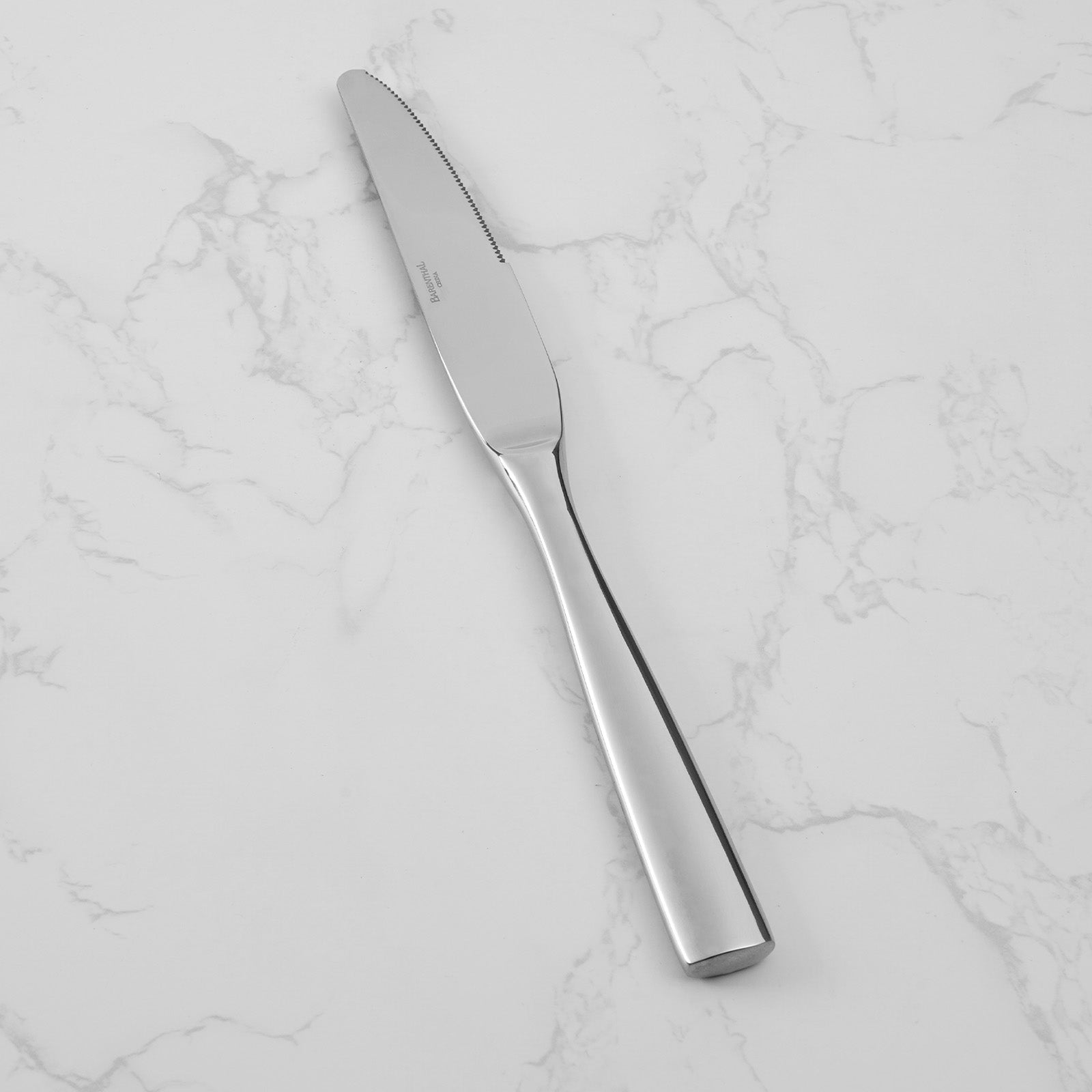 Barenthal Marin Dinner Knife, featuring sleek stainless steel blade and elegant handle, ideal for formal dining tables.