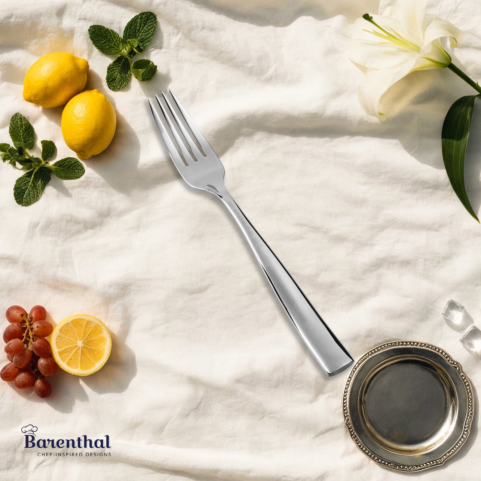 Barenthal Marin Dinner Fork - polished stainless steel flatware fork, elegant design for everyday dining