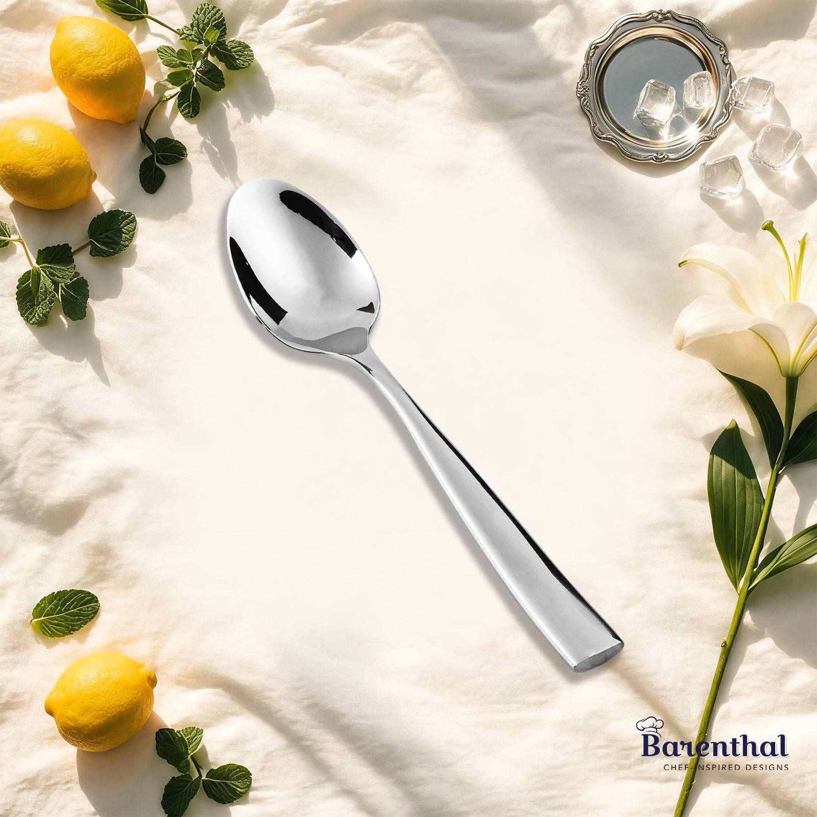 Barenthal Marin Dinner Spoon - polished stainless steel flatware spoon, elegant design for everyday dining