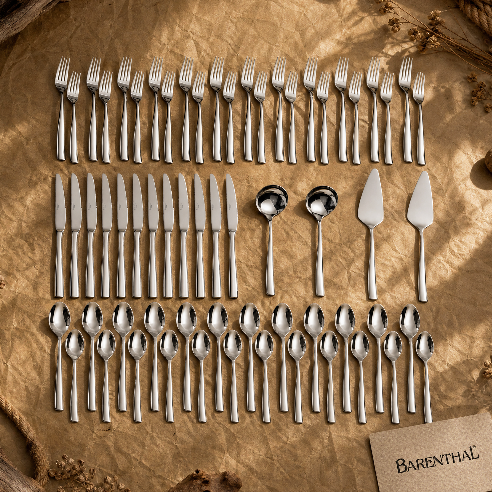Couture 64-Piece Silverware Set for 12