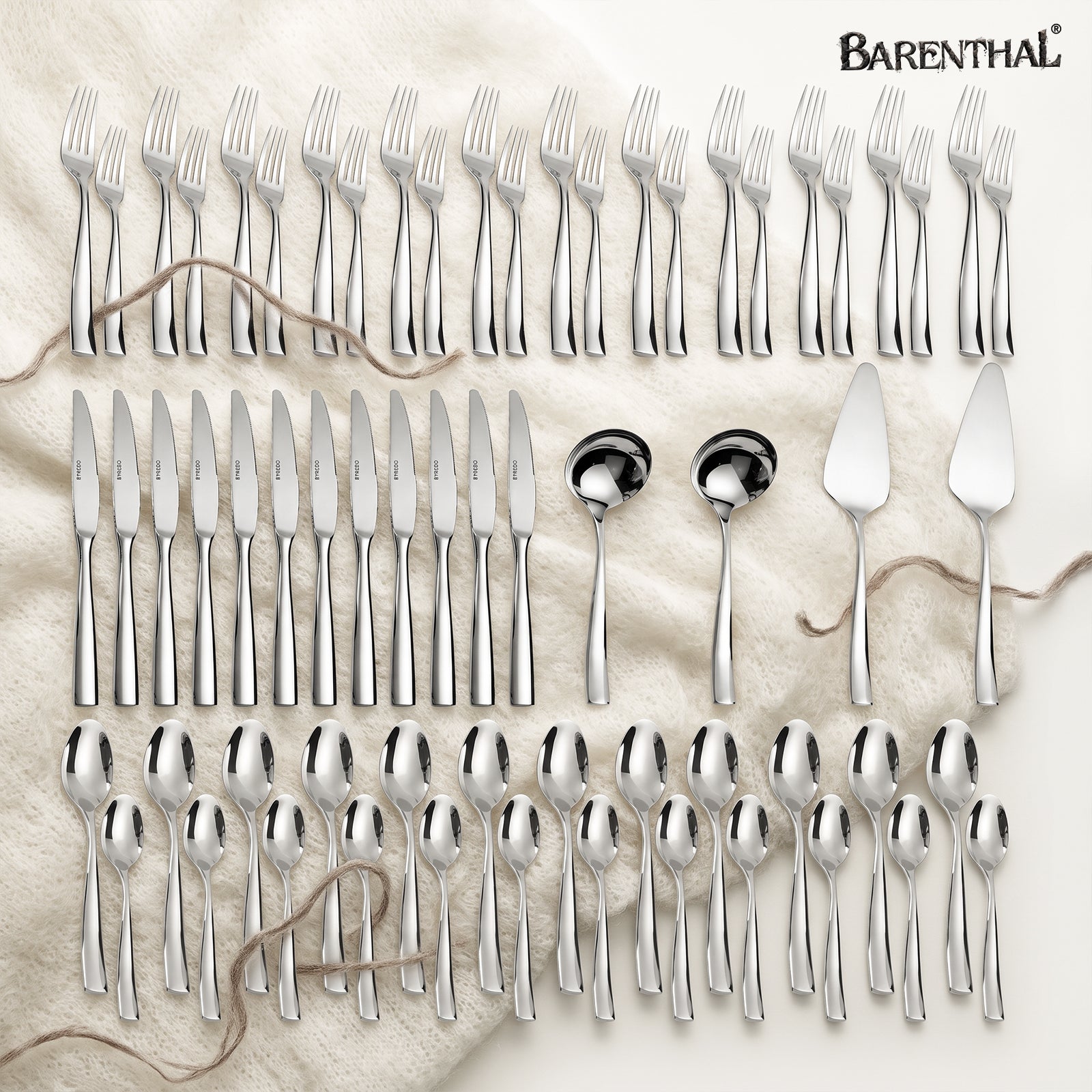 Couture 64-Piece Silverware Set for 12