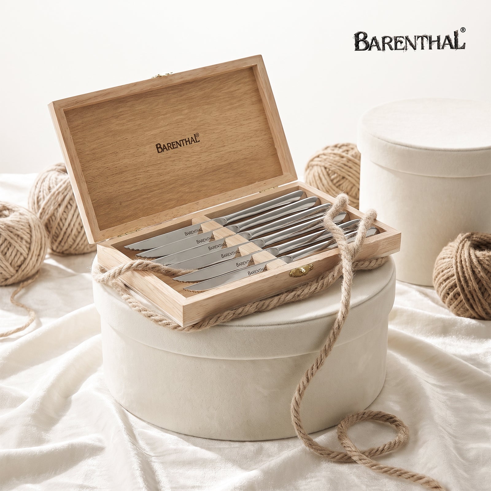 Barenthal 6-Piece Steak Knife Set with Wooden Storage Chest