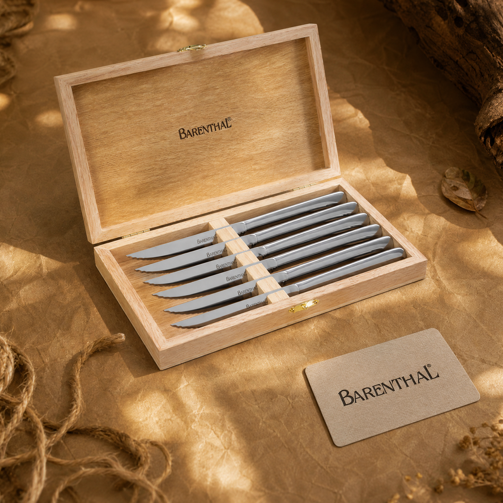 Barenthal 6-Piece Steak Knife Set with Wooden Storage Chest