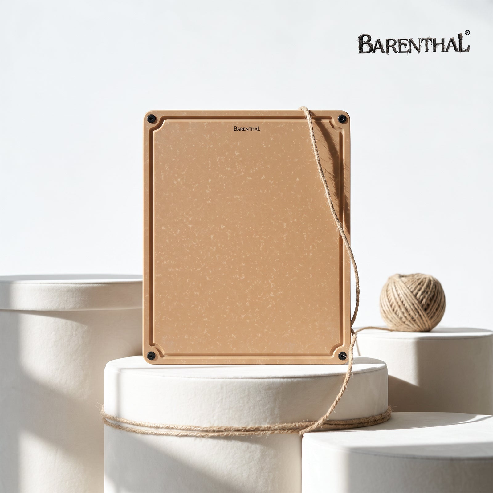 Barenthal Eco-Friendly XL Reversible Cutting Board for Kitchen Meal Prep & Serving, with Non-Slip Feet and Juice Groove, Dishwasher Safe