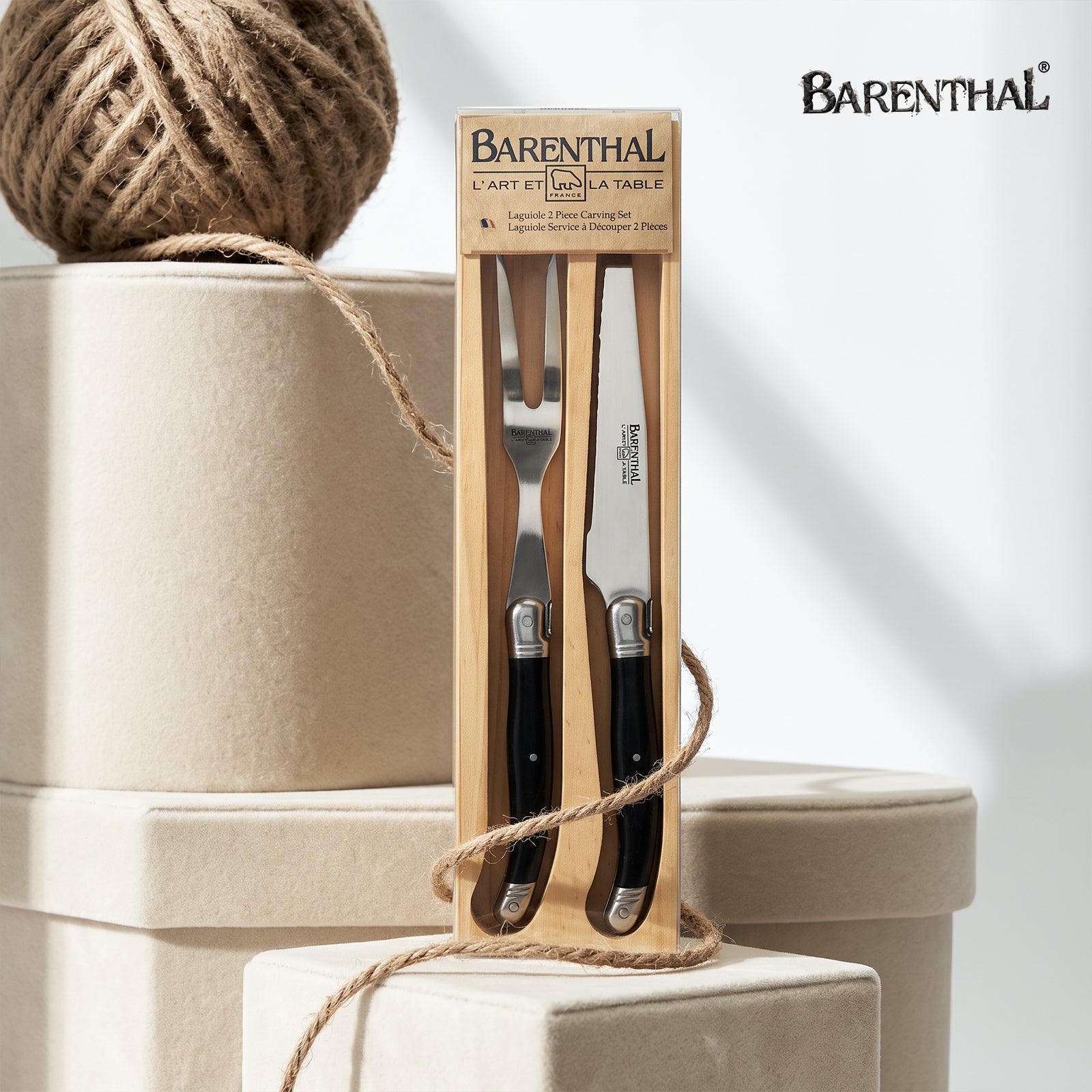 2-Piece Carving Knife and Fork Set, 18/10 Stainless Steel