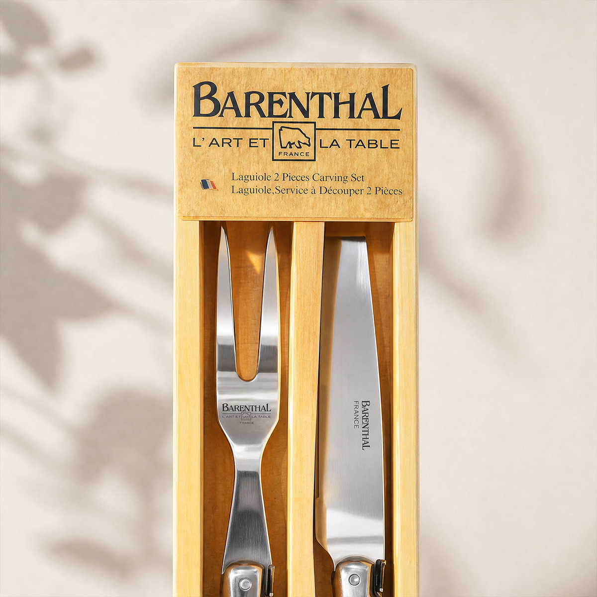 2-Piece Carving Knife and Fork Set, 18/10 Stainless Steel