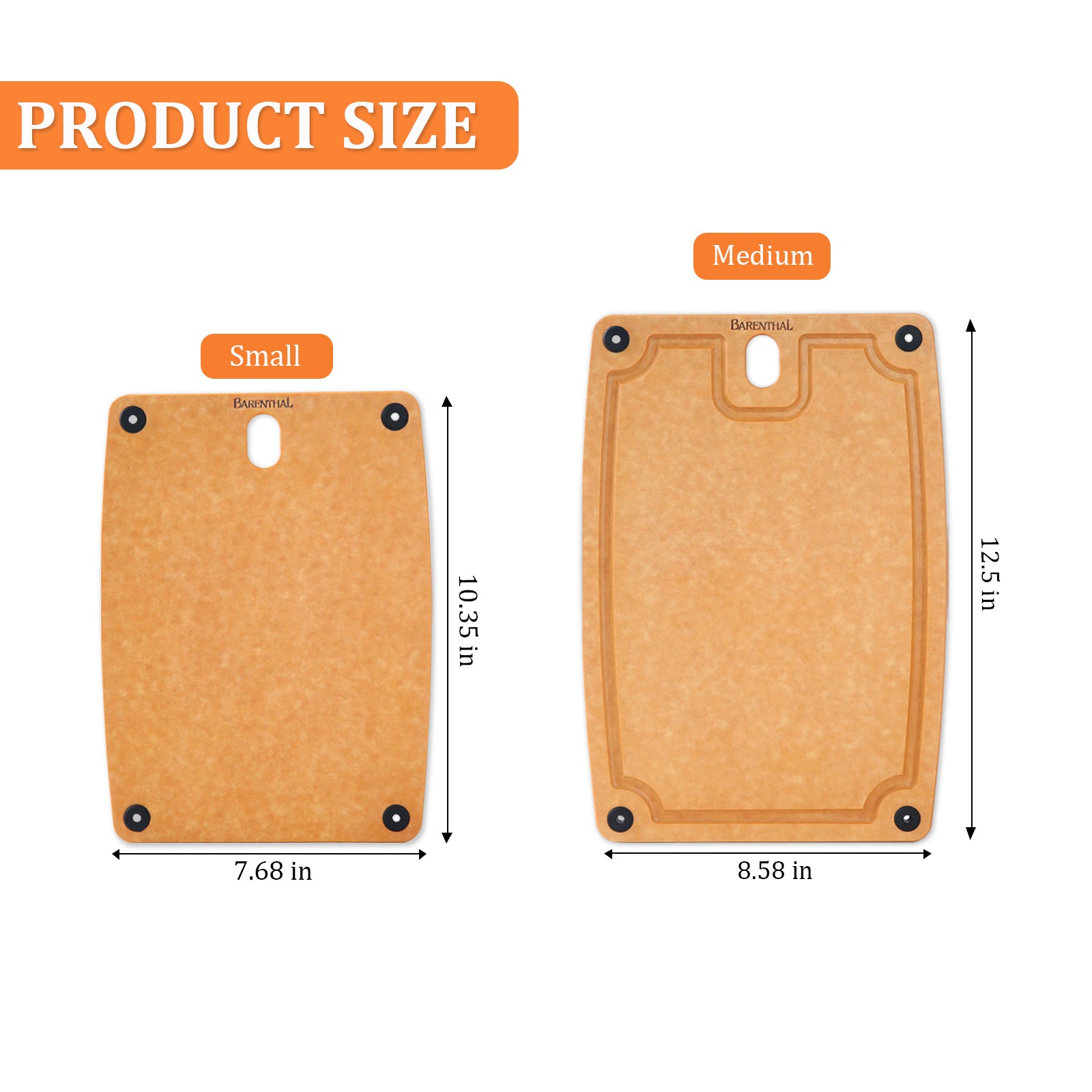 Barenthal 2-piece eco-friendly composite cutting board set, featuring sturdy cutting surface and eco-friendly design.