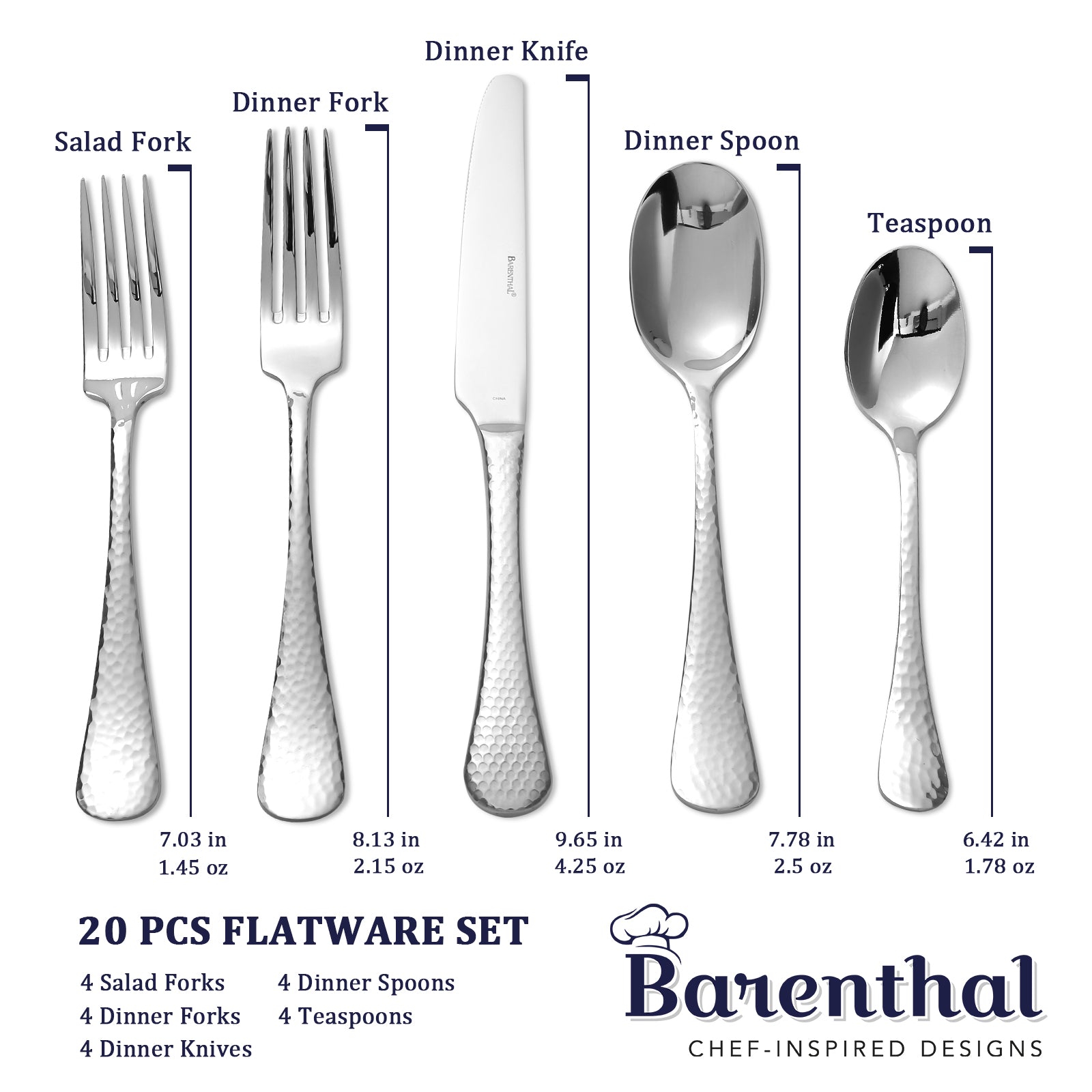 Bastia 20-Piece Silverware Set, Service for 4