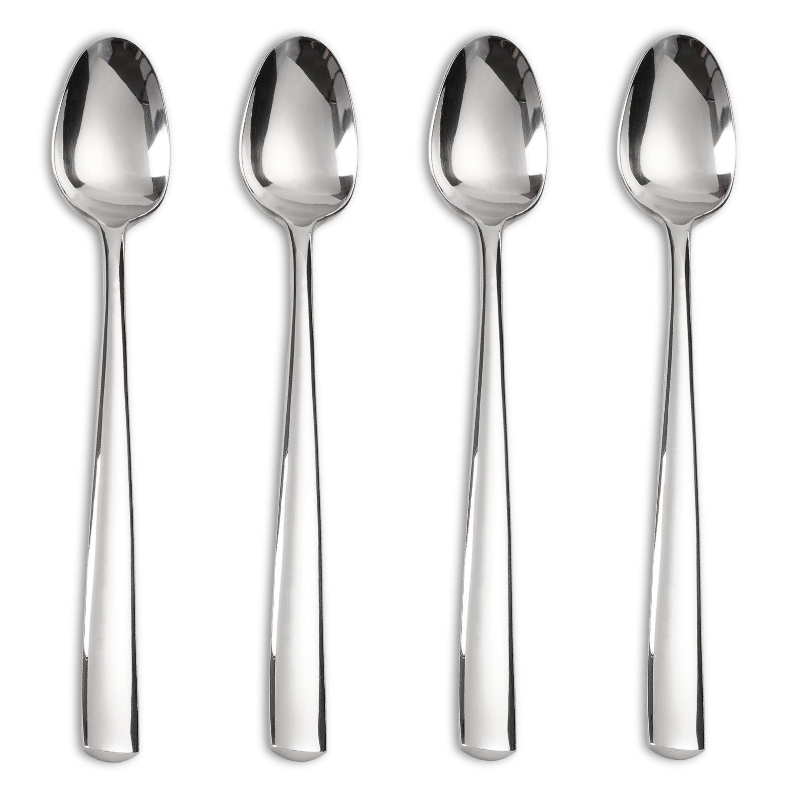 BARENTHAL 4-piece ice tea spoon set, crafted from stainless steel with sleek metallic surface and minimalist design.