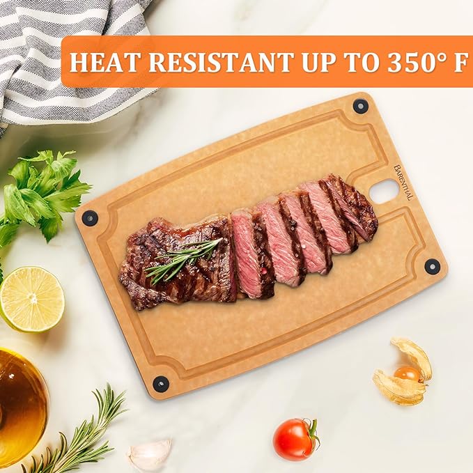 Barenthal 2-piece eco-friendly composite cutting board set, featuring different sizes and premium green eco-material surface.