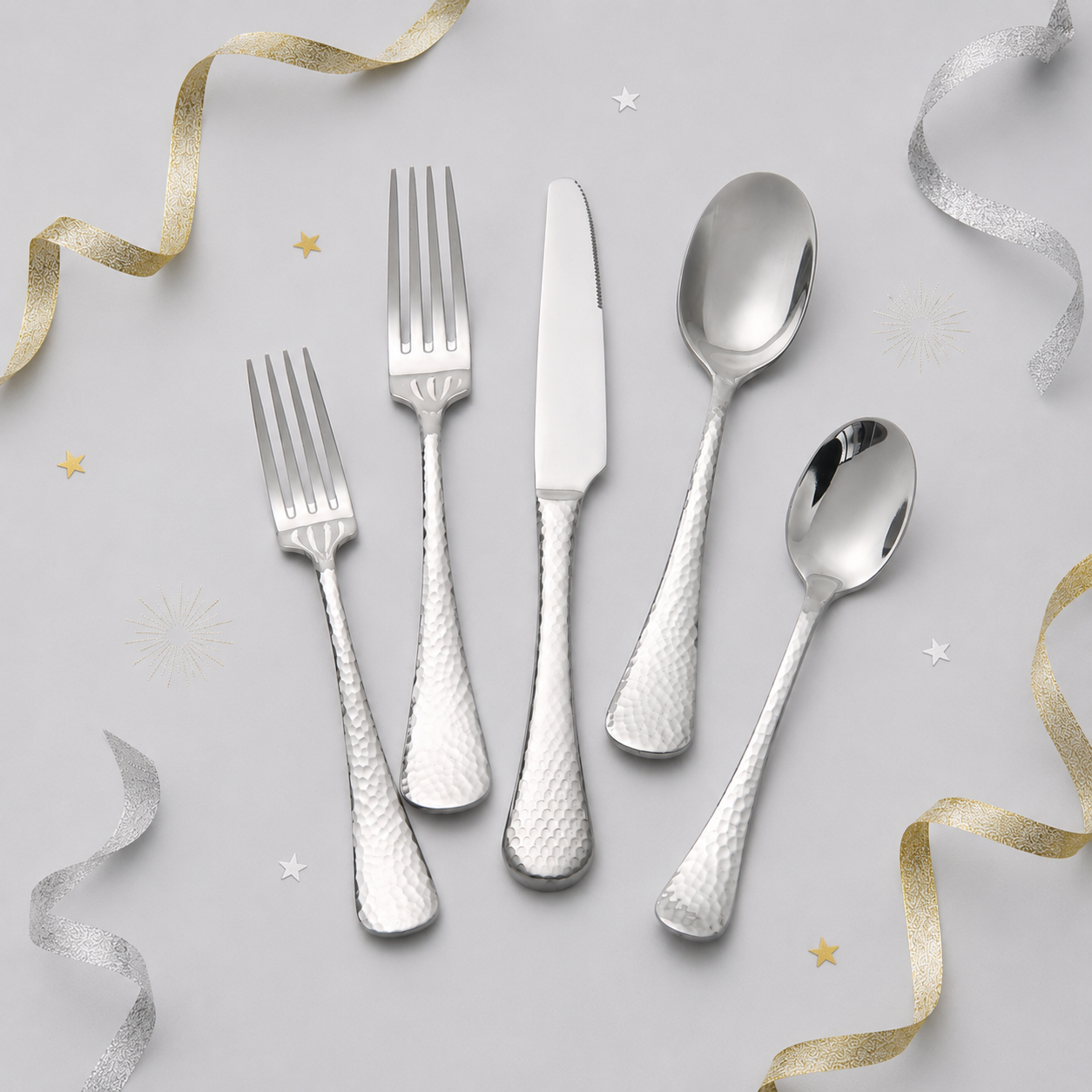 Bastia Barenthal Luxury 20-piece Stainless Steel Flatware Set, service for 4 people, durable and dishwasher safe.