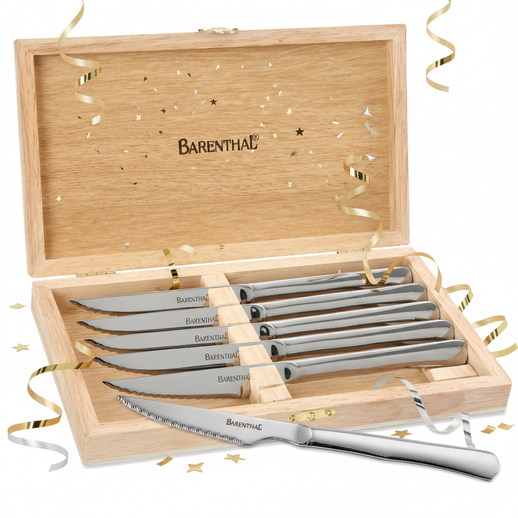 Barenthal 6PCS Steak Knife Set with Wooden Storage Chest