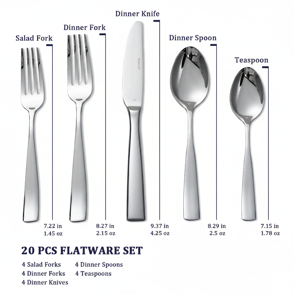 Motion 20-Piece Silverware Set, Service for 4