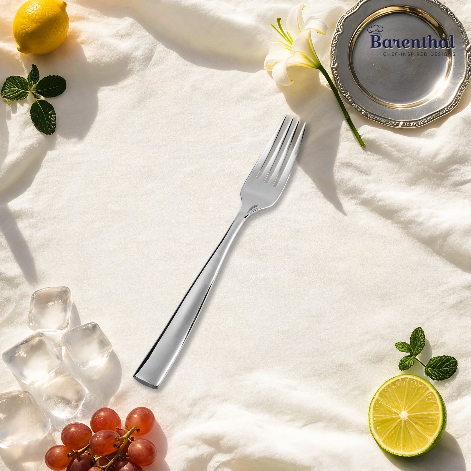 Barenthal Marin Salad Fork - polished stainless steel flatware fork, elegant design for everyday dining